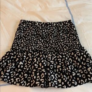 Black & White Cheetah Print Skirt
